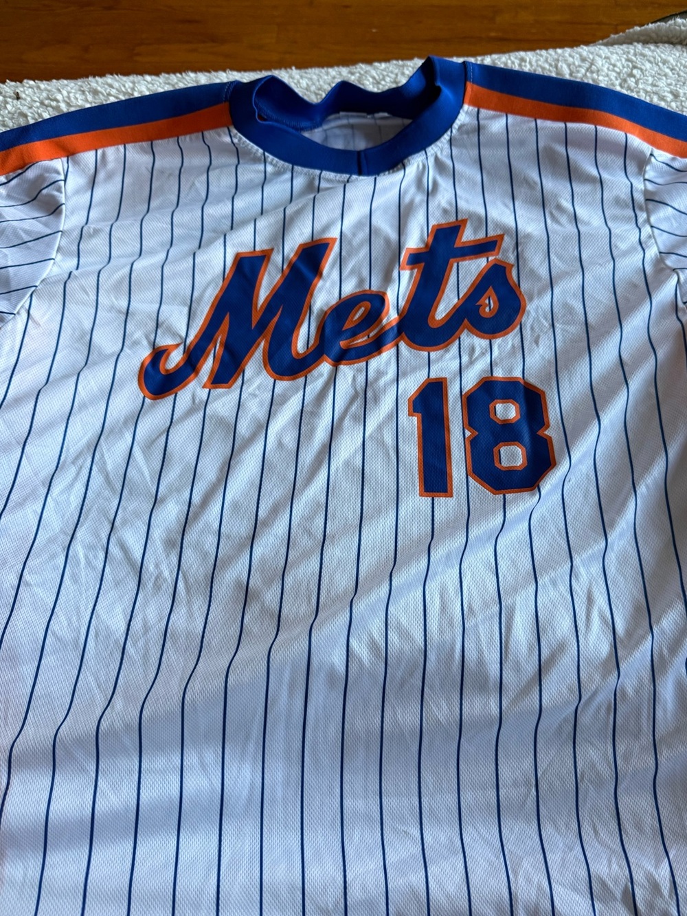 Mets Pinstripe Strawberry Jersey